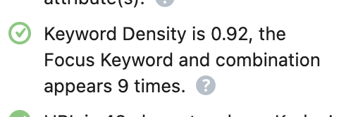 Keyword density on-page SEO checklist